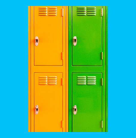 Santorini island landscape with traditional white buildings and blue sea